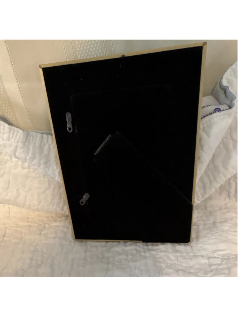 Designer Classics 4x6 Wood Photo Frame Black Gold Distressed Clear Glass